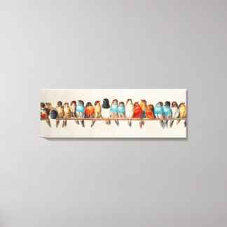 A Perch of Birds vintage illustration wall art