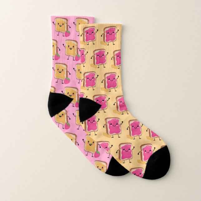 A perfect (mis)match: Peanut butter & Jelly BFFs Socks (Pair)