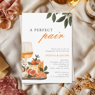A Perfect Pair Wine & Cheese Engagement Party Invitation