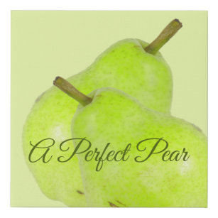 A Perfect Pear Juicy And Sweet    Faux Canvas Print
