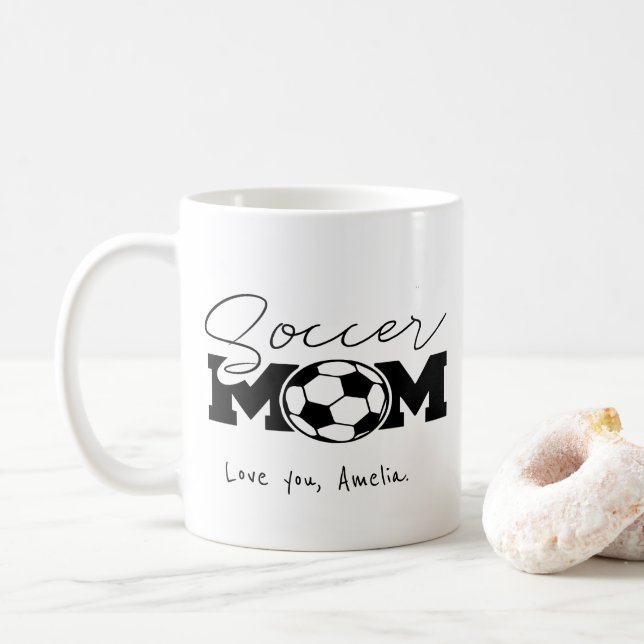A Perfect Personalised for Every Proud Soccer Mum Coffee Mug (With Donut)