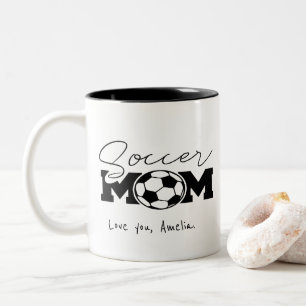 A Perfect Personalised for Every Proud Soccer Mum Two-Tone Coffee Mug