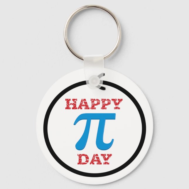 A perfect Pi Day circle Key Ring (Front)