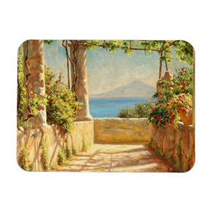 A pergola on Capri, Emil Wennerwald Magnet