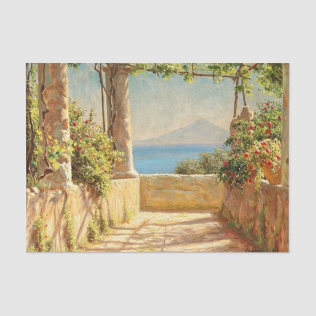 A pergola on Capri, Emil Wennerwald  Tissue Paper (Front)