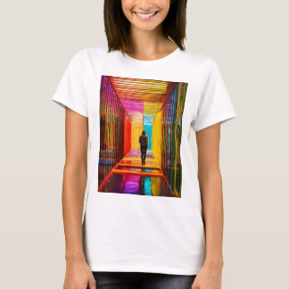 A person stands in the middle of a vast labyrinth  T-Shirt