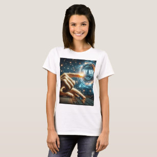 a person typing on a laptop with the word buy now  T-Shirt