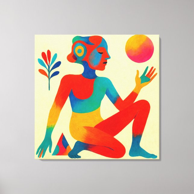 a person who is fertile in the sun canvas print (Front)