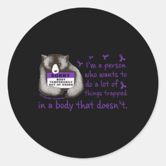A Person Who Wants To Do A Lot Of Things Trapped  Classic Round Sticker