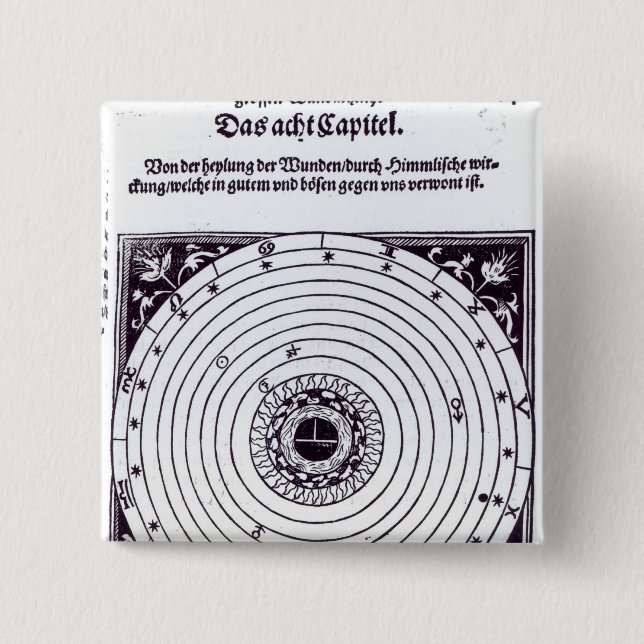 A Personal Astrological Chart 15 Cm Square Badge (Front)