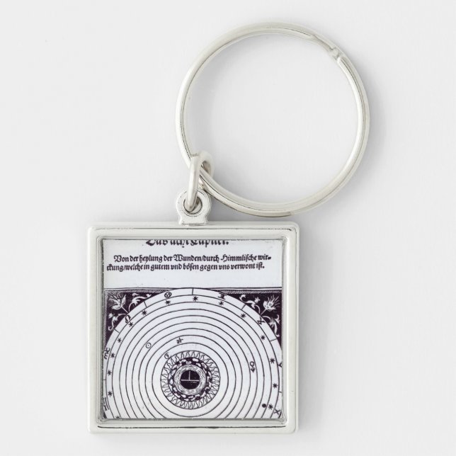 A Personal Astrological Chart Key Ring (Front)