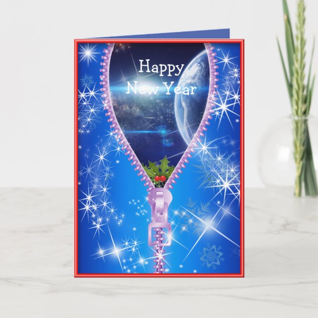 A Personalised Christmas & New Year Holiday Card (Front)
