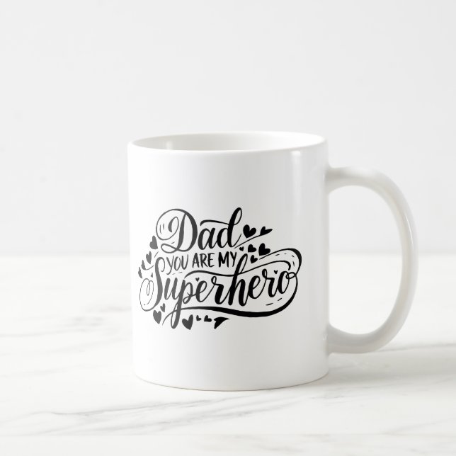 A personalised You're My Hero Dad Mug (Right)