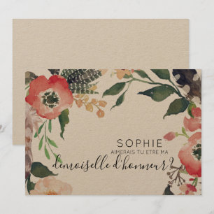 a personaliser invitation de demoiselle d'honneur