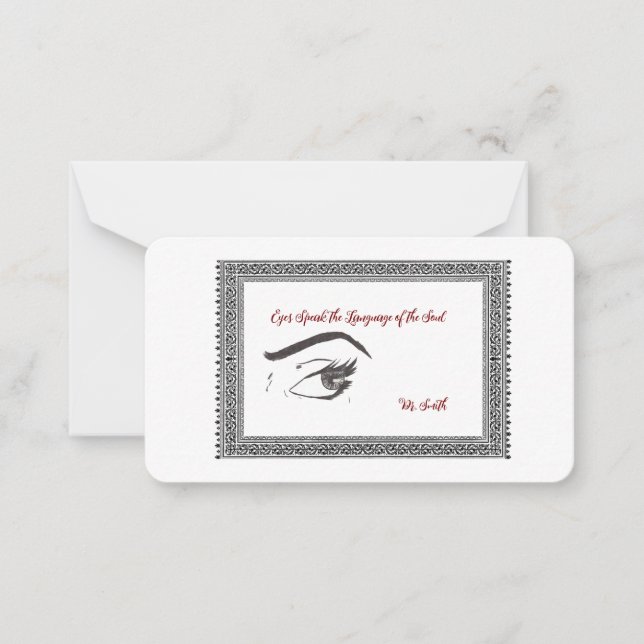 A personalising beautiful eye  Note Card (Front)