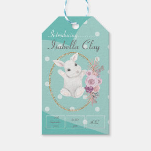 A PERSONALIZED BIRTH ANNOUNCEMENT GIFT TAG