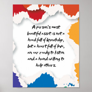 A person's most beautiful asset Quote Poster
