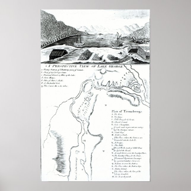 A Perspective View of Lake George Poster (Front)