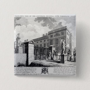A perspective view of the Foundling Hospital 15 Cm Square Badge