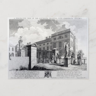 A perspective view of the Foundling Hospital Postcard