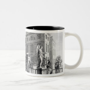 A perspective view of the Foundling Hospital Two-Tone Coffee Mug