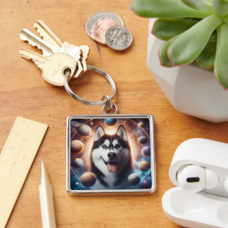 A PET in space Key Ring