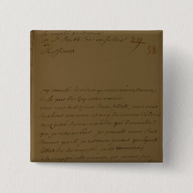 A petition to be released from jail 15 cm square badge (Front)