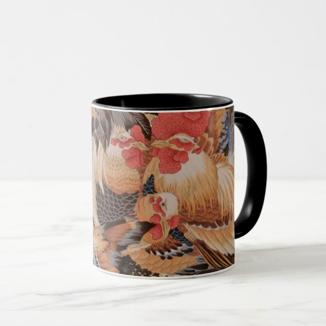 A Philip Jacobs Snow Leopard Designs Rooster mug (Front Right)