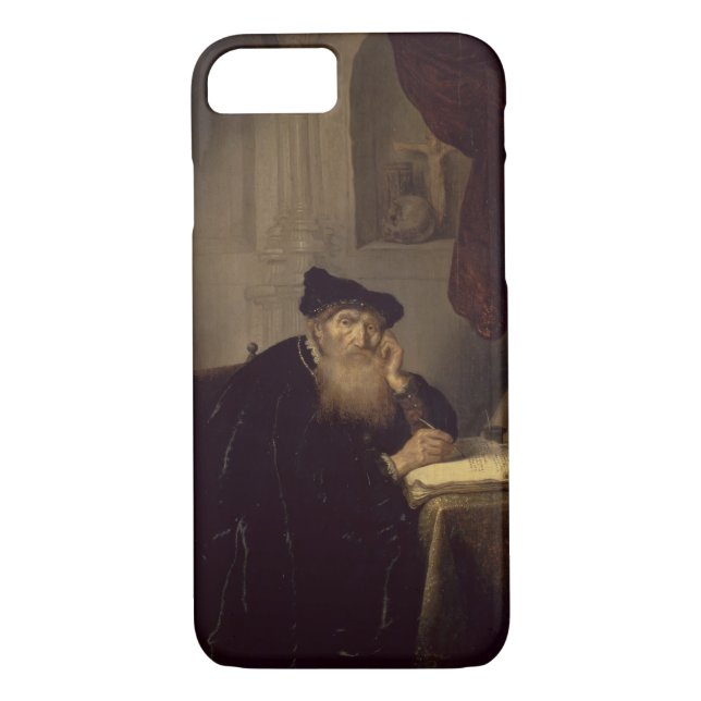 A Philosopher, 1635 (oil on panel) Case-Mate iPhone Case (Back)