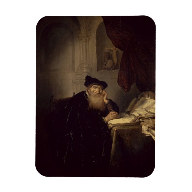 A Philosopher, 1635 (oil on panel) Magnet (Vertical)