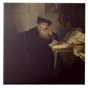 A Philosopher, 1635 (oil on panel) Tile