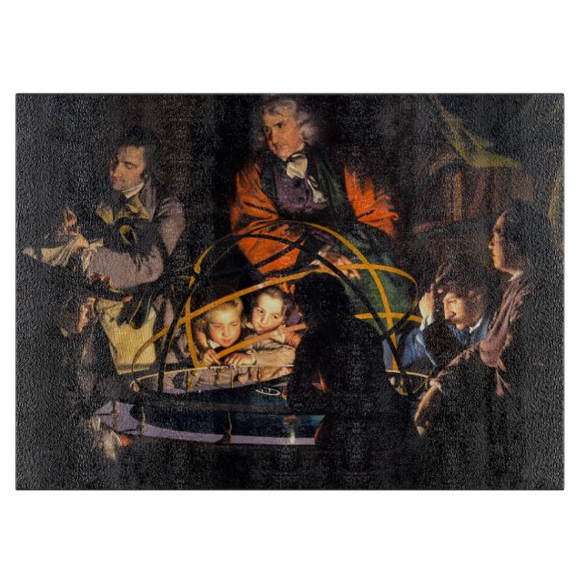 A Philosopher Lecturing on the Orrery Solar System Cutting Board (Front)