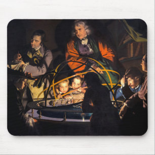 A Philosopher Lecturing on the Orrery Solar System Mouse Mat
