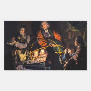 A Philosopher Lecturing on the Orrery Solar System Rectangular Sticker