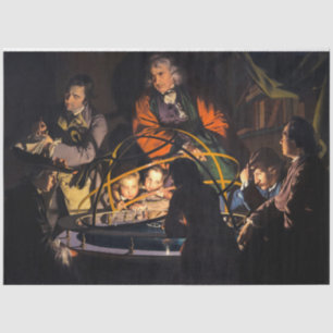 A Philosopher Lecturing on the Orrery Solar System Tissue Paper