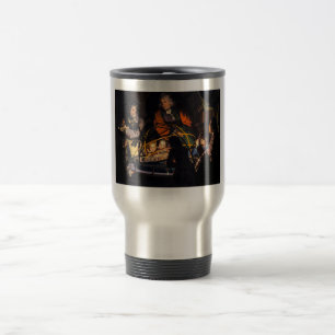 A Philosopher Lecturing on the Orrery Solar System Travel Mug