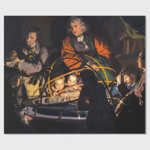 A Philosopher Lecturing on the Orrery Solar System Wrapping Paper
