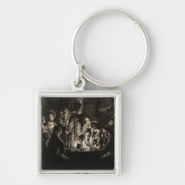 A Philosopher Shewing an Experiment on the Air Pum Key Ring (Front)
