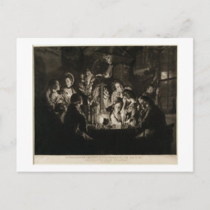 A Philosopher Shewing an Experiment on the Air Pum Postcard