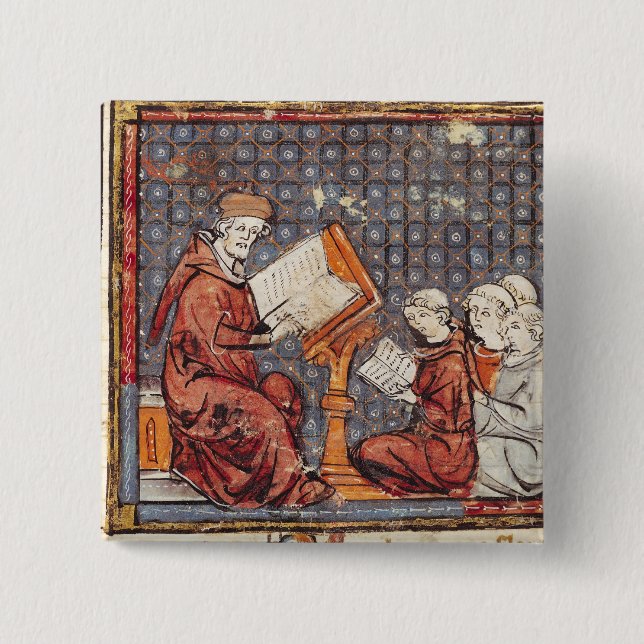 A Philosopher teaching in Paris 15 Cm Square Badge (Front)
