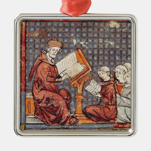 A Philosopher teaching in Paris Metal Tree Decoration (Front)