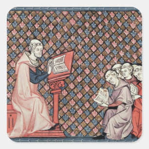 A philosophy lesson square sticker