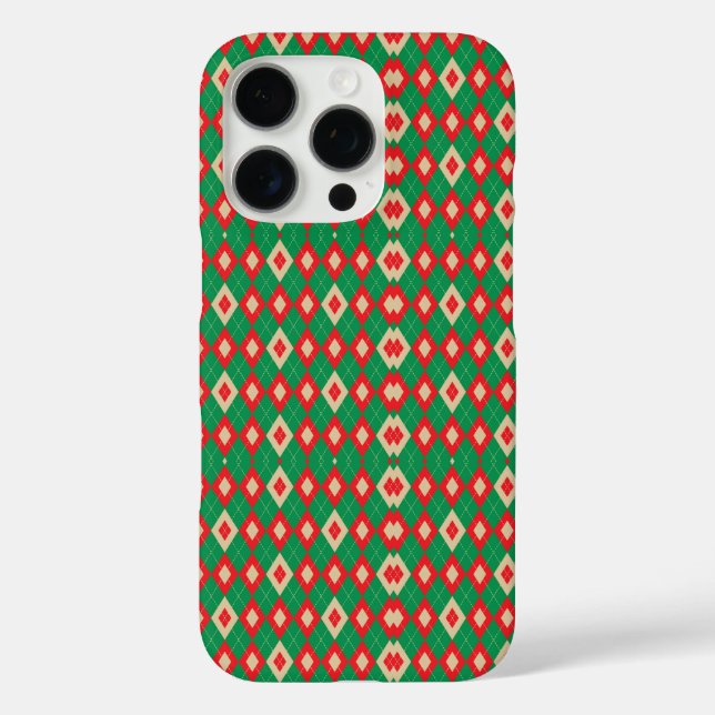 A phone case featuring a vibrant geometric pattern (Back)