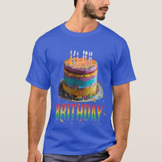 A Photo design Brithday cake colours design men's T-Shirt