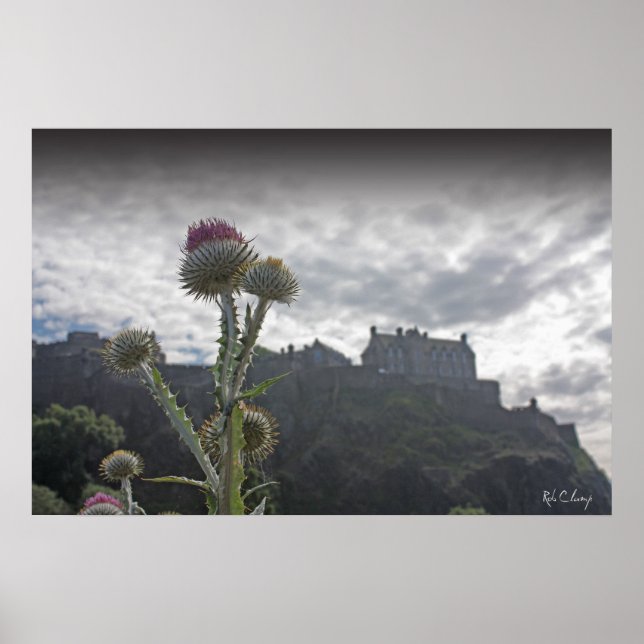 A photo poster print of Edinburgh Castle. (Front)