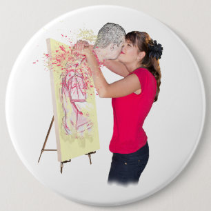 A Photo to symbolise the love and passion for art 6 Cm Round Badge