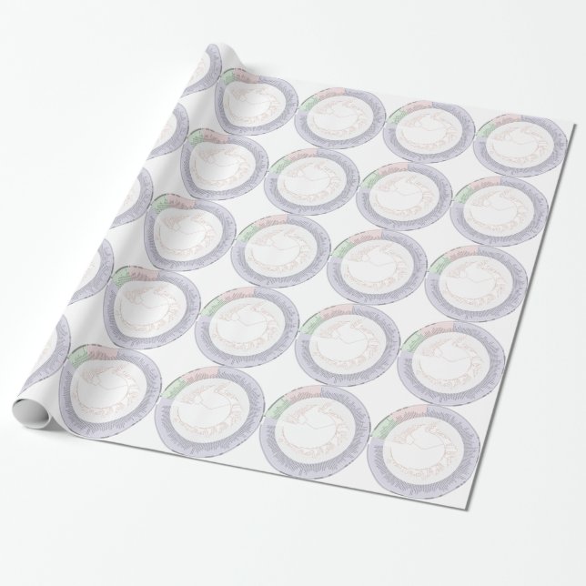 A phylogenetic tree of life Chart Wrapping Paper (Unrolled)