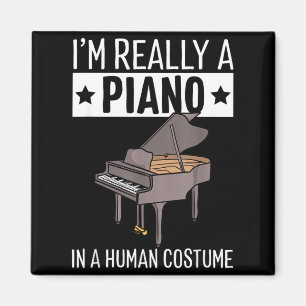 A Piano in A Human Costume Halloween Funny Music Magnet