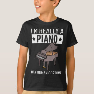 A Piano in A Human Costume Halloween Funny Music T-Shirt