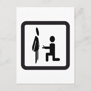A pictogram marriage proposal - Proposal of mar Postcard